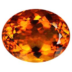 29.20ct  Top AAA Orange Oval Cut Citrine FLAWLESS (GEM-10753)