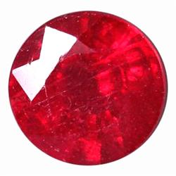 1.75ct Stunning Blood Red Round Cut Natural Ruby Mada. (GEM-10388)