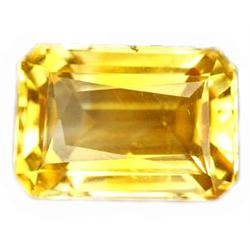 4.05ct  Excellent Golden Yellow Emerald Cut Citrine FLAWLESS (GEM-10503)
