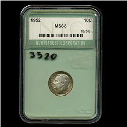 1956 Roosevelt Dime Coin Graded Super GEM (COI-3520)