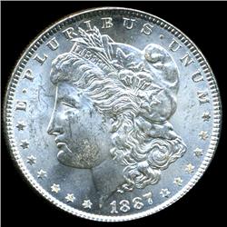 1887 Morgan Dollar Choice Unc RARE Variety (COI-3959)