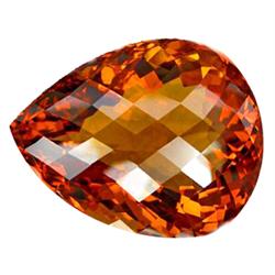 205.15ct Nice Pear Check  Honey Reddish Orange Citrine FLAWLESS (GEM-10903)