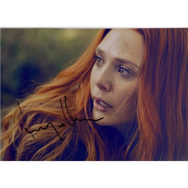 Autograph Signed Elizabeth Olsen Photo