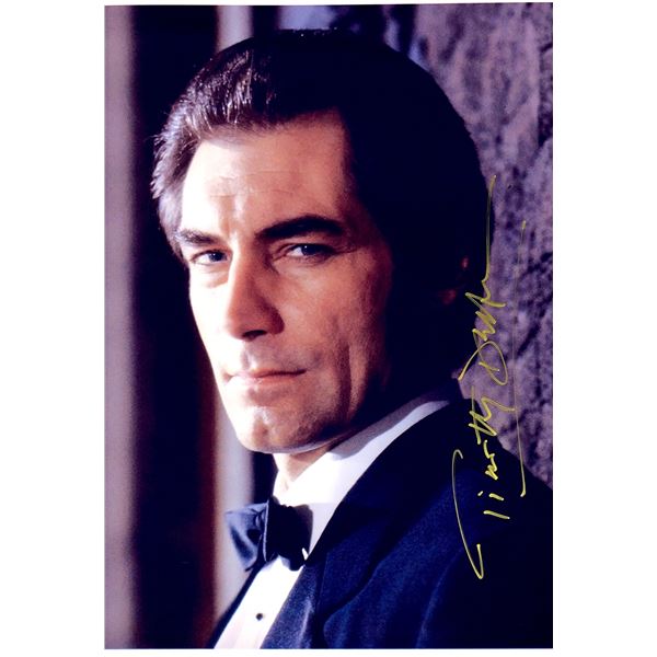 Timothy Dalton Autograph Signed James Bond 007 Photo