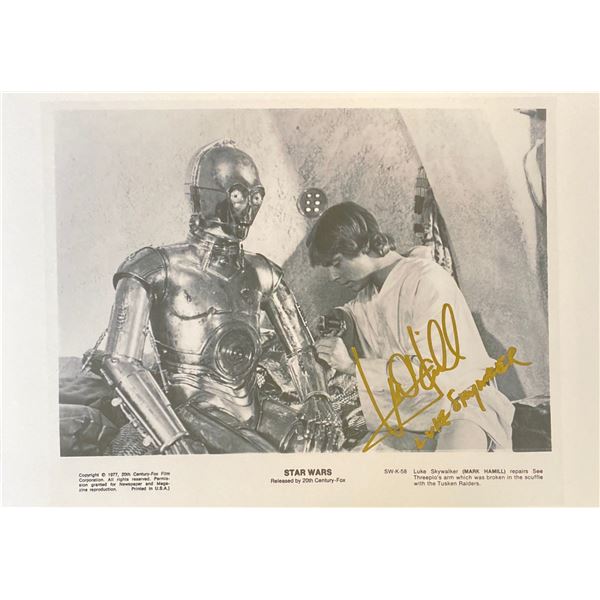Signed Star Wars Media Press Photo