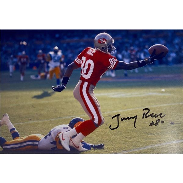 Autograph Signed Jerry Rice Photo