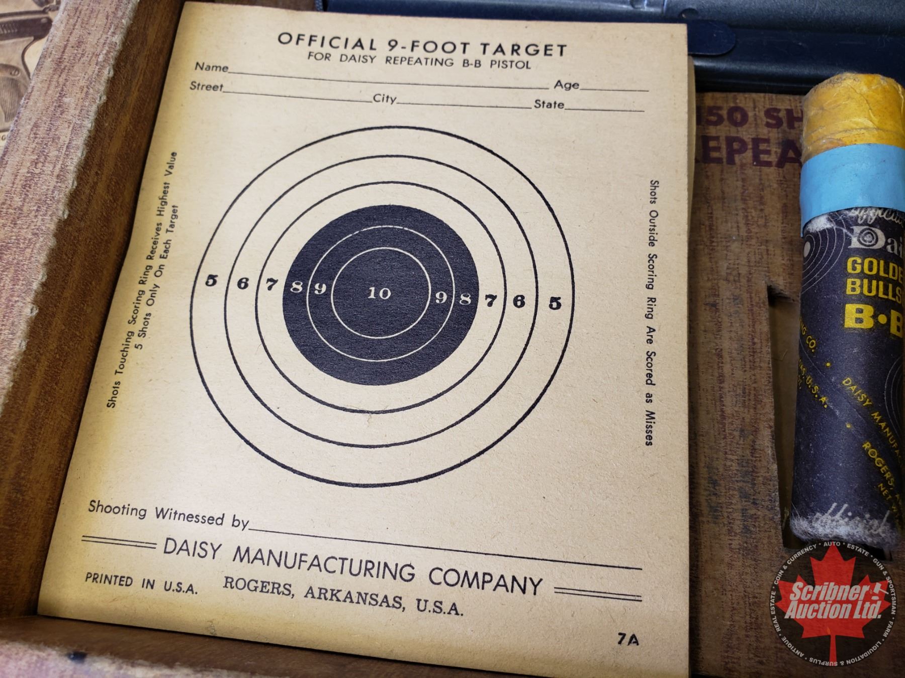 Vintage Daisy Bullseye BB Target Pistol 150 Shot Repeater Model 177 in ...