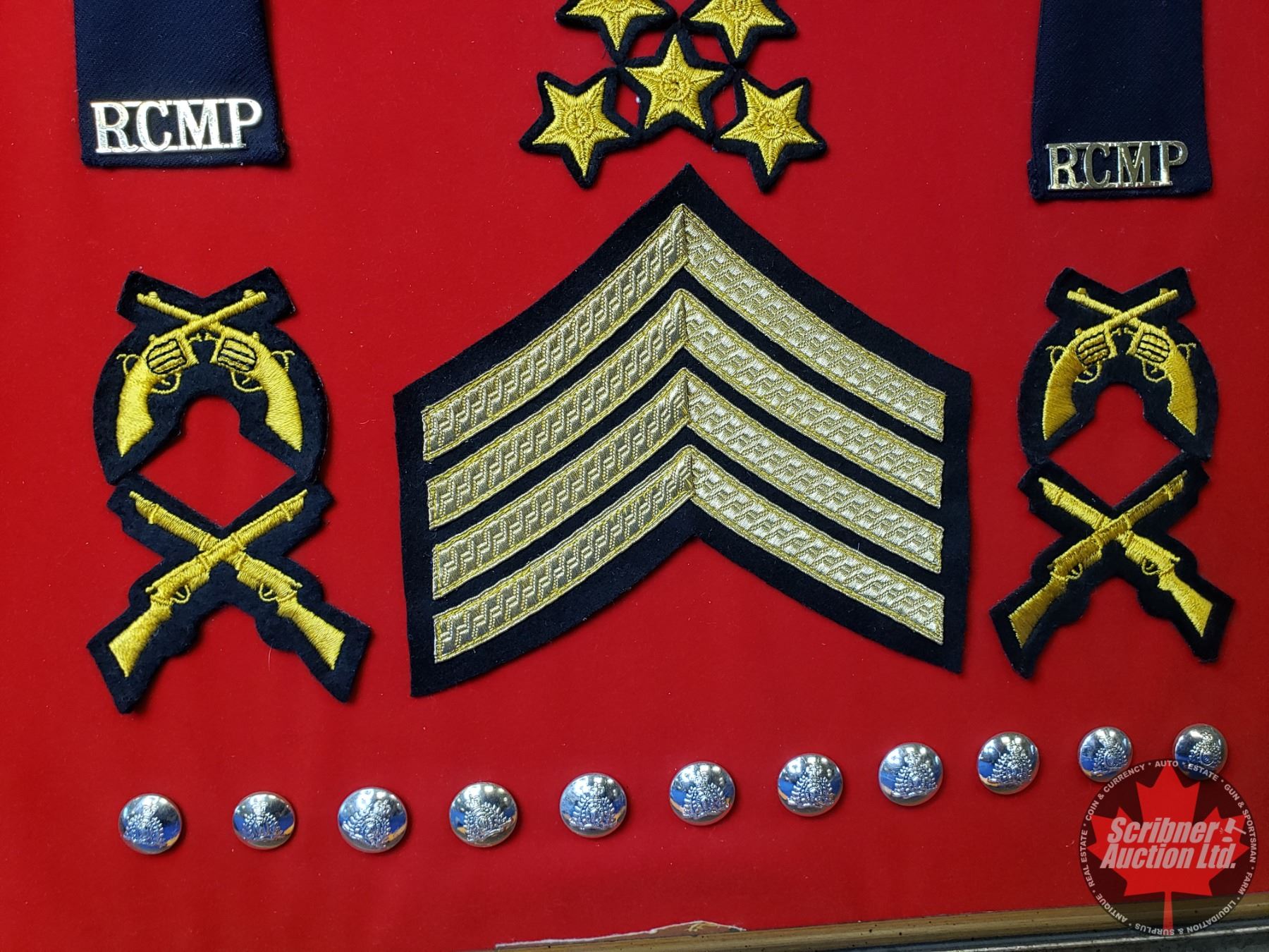 Framed Display - RCMP Red Surge Badge (Display) (23