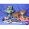 Image 1 : Fisherman Combo: Chest Waders (Size?); Canteen; Backpack Camp Chair & Ruko Gloves (SEE PICS!)