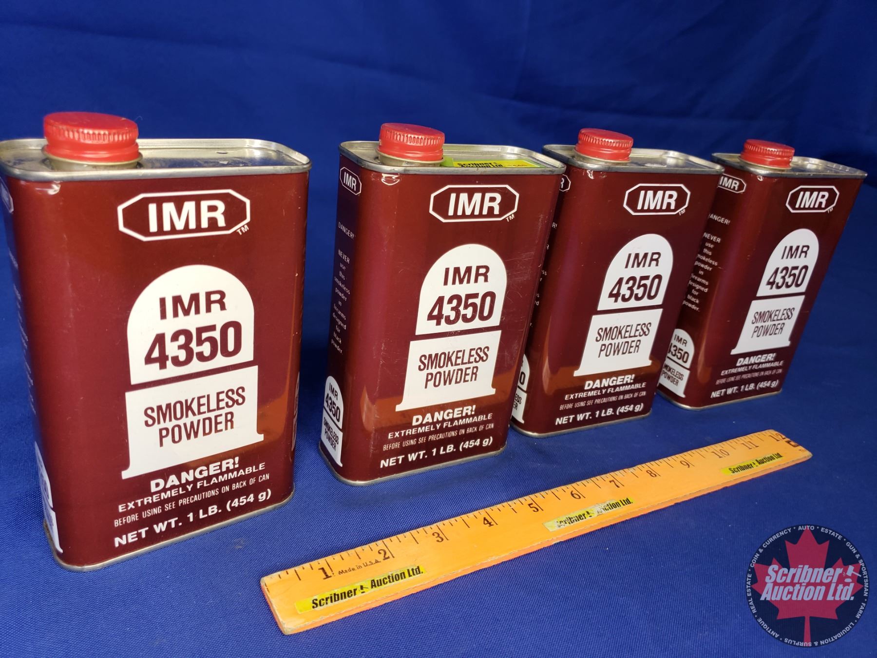 Smokeless Powder : IMR 4350 (4 Cans) (Total 2.21kg = 4.87 lbs) (SEE PICS!)