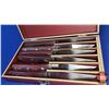 Image 2 : "Weatherford" Knife Set in Case (6 Knives) (Case Measures: 6"H x 10-5/8"W x 2"D) (SEE PICS!)