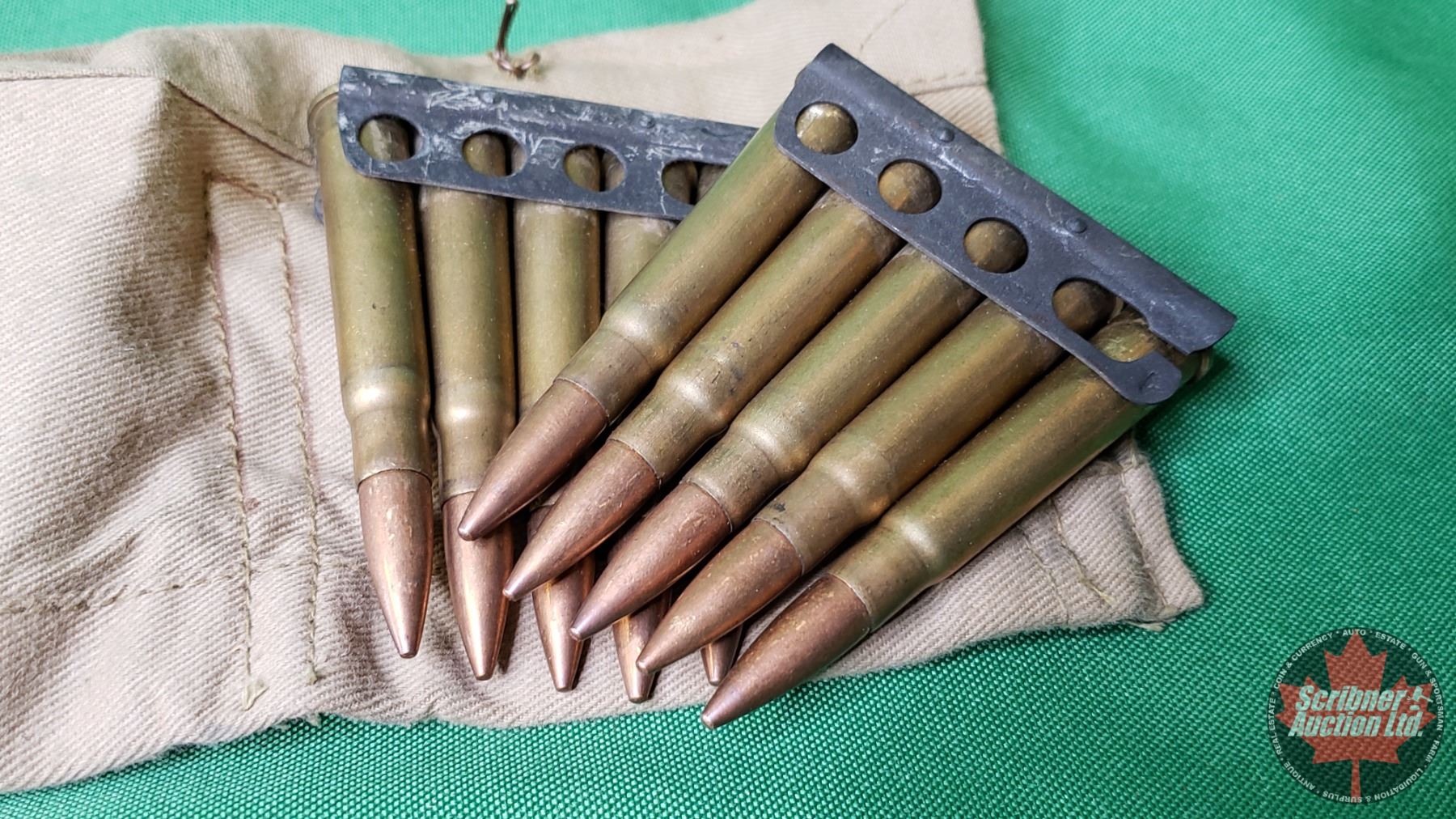 AMMO BELT 303 British 10 Ammo Clips With 50 Rnds TOTAL Post War ammo-belt-303-british-10-ammo-clips-with-50-rnds-total-post-war