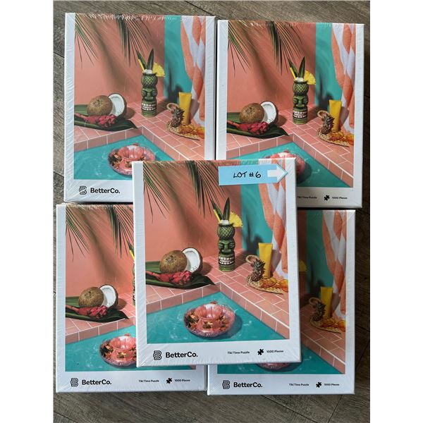 *NEW* Lot Of 5 TikiTime 1000PCs Puzzle