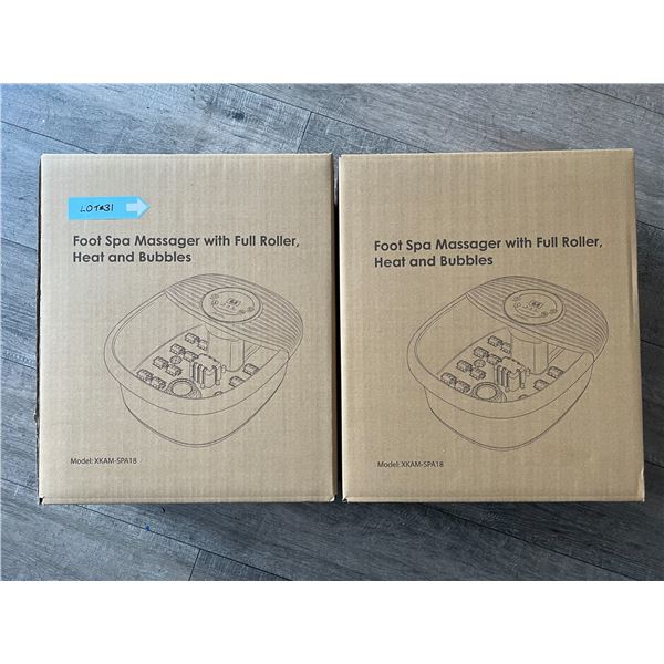 *NEW* Lot Of 2 Massaging Heated Foot Spas