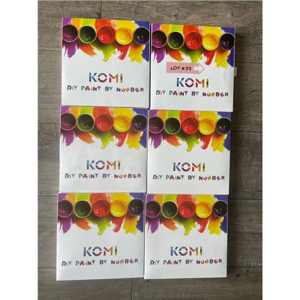 *NEW* Lot Of 6 KOMI Paint By Numbers