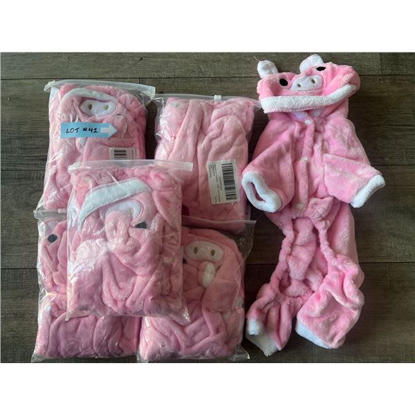 *NEW* Lot Of 6 Pink Pig Cosplay Outfits For Pets