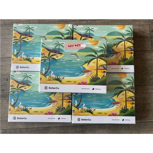 *NEW* Lot Of 5 BetterCo. Beach Day 1000PCS Puzzles