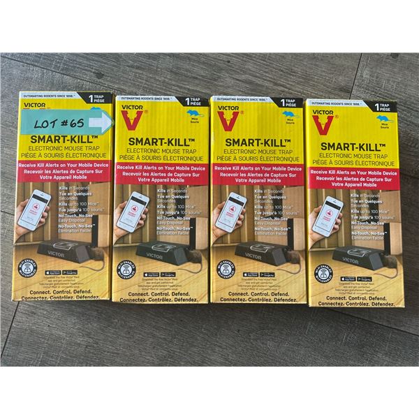 *NEW* Lot Of 4 Boxes Of Victor Smart-Kill Electronic Mouse Traps