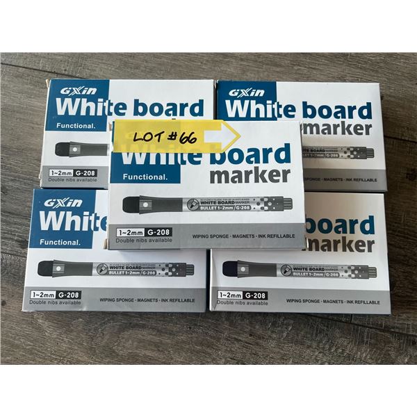 *NEW* Lot Of 5 Boxes Of Whiteboard Markers - 12PCS /BOX Assorted Colors