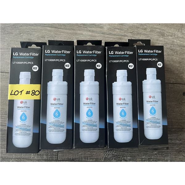 *NEW* Lot Of 5 LG Water Filter Replacements LT1000P