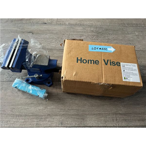 *NEW* Lot Of 1 4.5 Inch Blue Bench Vice + 125mm Blue Jaws