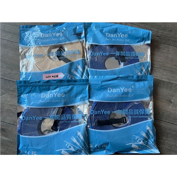 *NEW* Lot Of 4 Assorted Length Cat7 Ethernet Cables