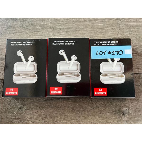 *NEW* Lot Of 3 True Wireless Bluetooth 5.0 Earbuds