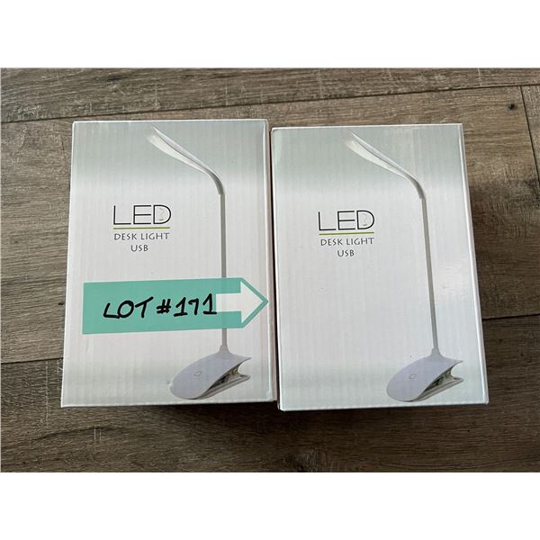 *NEW* Lot Of 2 LED USB Desk Lights