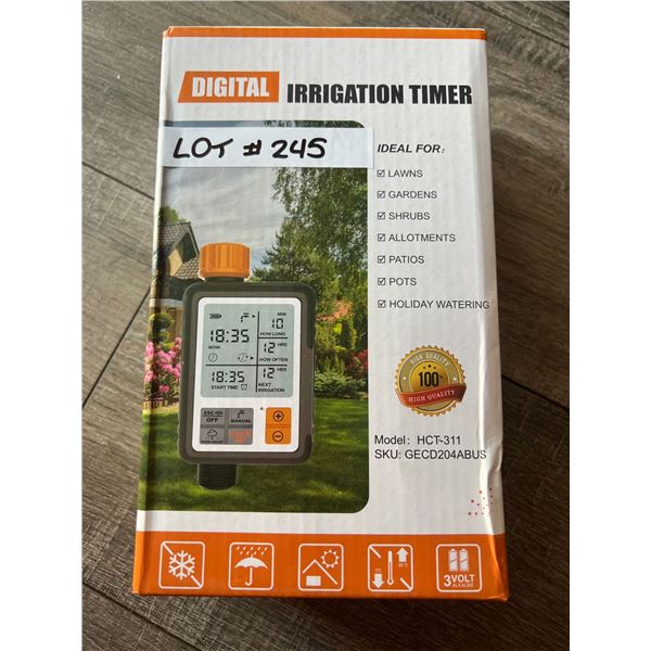 *NEW* Lot Of 1 Homitt Digital Irrigation Timer/ Programmable Water Timer for Lawns & Garden
