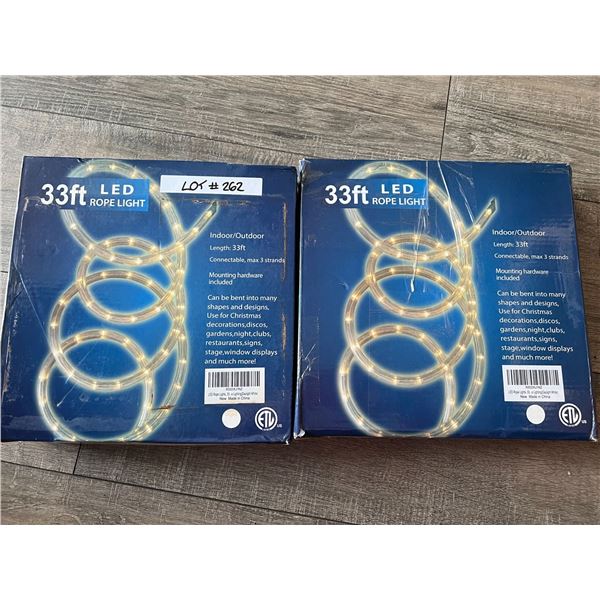 *NEW* Lot Of 2 33ft LED Rope Lights