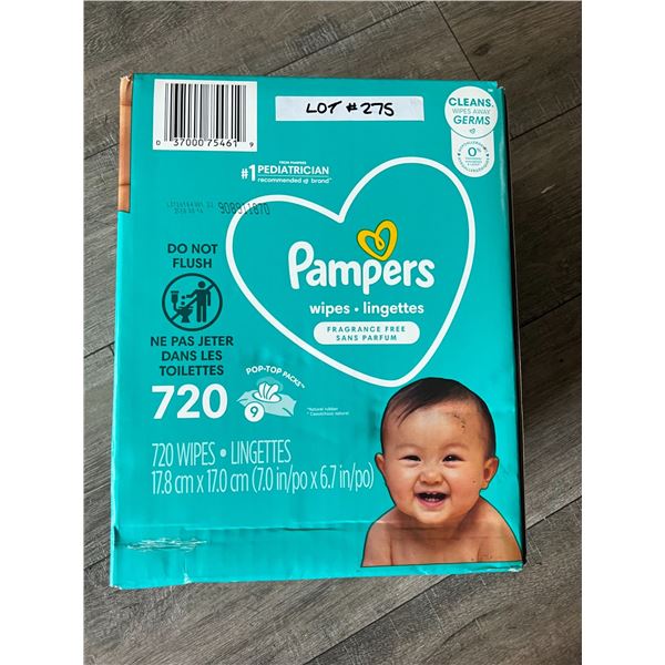 *NEW* Lot of 1 Box of Pampers Baby Wipes (720 wipes)