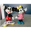 Image 1 : *USED* Lot of 2 Vintage Mickey Mouse and Minnie Mouse Ceramic Figurines