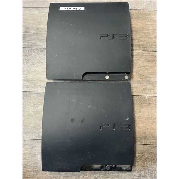 *USED* Lot of 2 Sony Playstation 3 Video Game Consoles - Untested. As Is