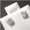 Image 2 : 14K White Gold Diamond (0.72Ct,I2-3,G-H) Earrings (~Size )(Ring is resizable for $40) (~length inche