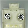 Image 1 : 10K White Gold White Moissanite (1.52ct) Earrings  (~weight 0.72g), Made in Canada, Appraised Retail