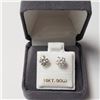 Image 2 : 10K White Gold White Moissanite (1.52ct) Earrings  (~weight 0.72g), Made in Canada, Appraised Retail