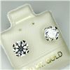 Image 3 : 10K White Gold White Moissanite (1.52ct) Earrings  (~weight 0.72g), Made in Canada, Appraised Retail