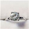 Image 1 : 10K White Gold White Moissanite (1.05ct) Ring (~Size 6) (~weight 1.99g), Made in Canada, Suggested R