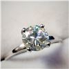 Image 2 : 10K White Gold White Moissanite (1.05ct) Ring (~Size 6) (~weight 1.99g), Made in Canada, Suggested R