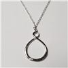 Image 1 : Silver 18" Necklace with reverse infinity pendant .925