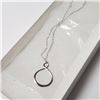 Image 3 : Silver 18" Necklace with reverse infinity pendant .925