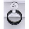 Image 2 : Gents Black Titanium Bevelled RIng NEW Size 10