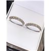 Image 1 : Ladies Hoop .92 Carat Diamonds .925 Silver Earring with certificate value $1500.00