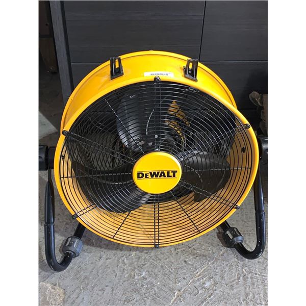 Dewalt Drum Fan, handle broken untested- OPEN BOX/NO BOX - SOLD AS IS