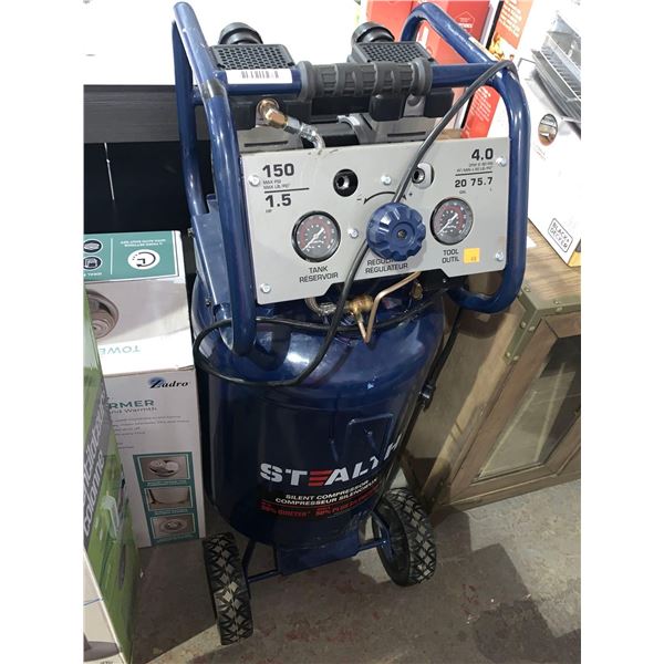 Stealth Air Compressor 1.5HP, motor runs, missing fittings- OPEN BOX ITEM, SOLD AS IS