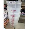 Image 1 : Commercial Restaurant Grade Measuring tubs lot of 4