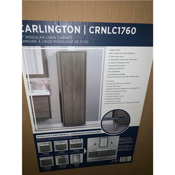 NEW Carlington 17 inch x 54 inch double door storage cabinet Grey