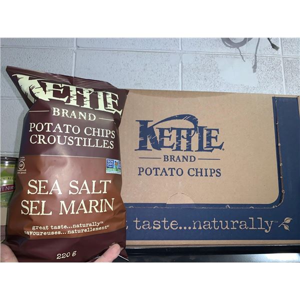 Kettle Brand Chips Sea Salt Case lot 12 x 220g