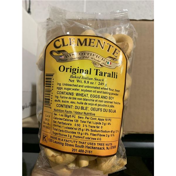 Clemente Taralli Baked Itallian Snacks case lot 12 x 249g