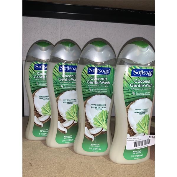 Soft Soap coconut Gentle Wash lot of 4 x 591ml